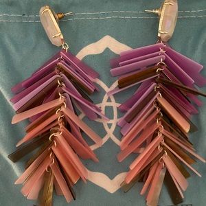 Kendra Scott Jasper pink purple earring